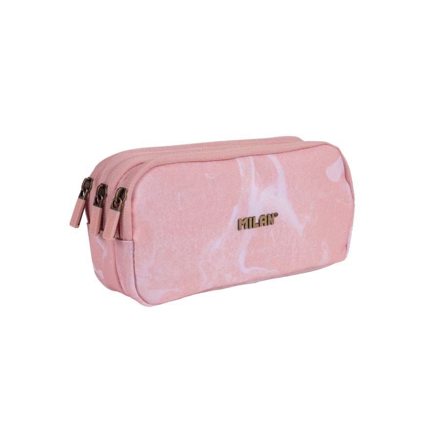 Estuche Milan Lava 3 cremalleras rosa
