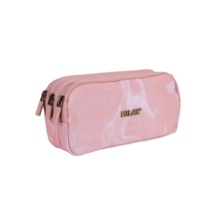 Estuche Milan Lava 3 cremalleras rosa