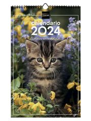 Calendario pared Finocam Esp 25X40 2024 Gatitos cas