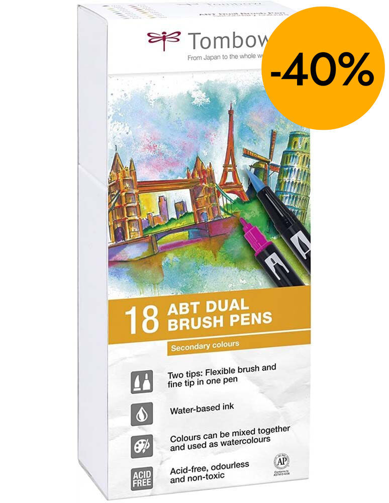 Retoladors Tombow Dual Brush secundaris 18 colors