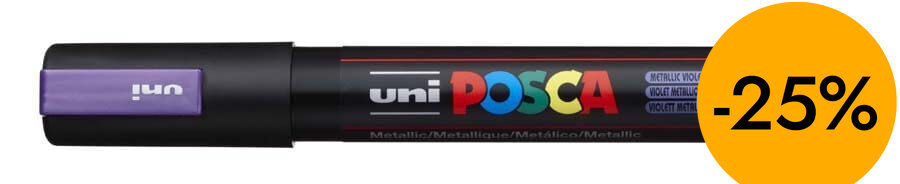 Retolador Posca PC-5M 1,8-2,5mm violeta metall