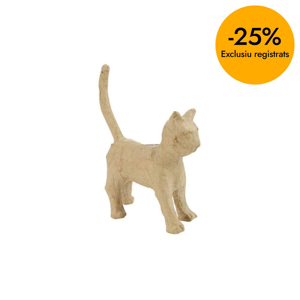 Figura papel mach&eacute; D&eacute;copatch Gato 10cm