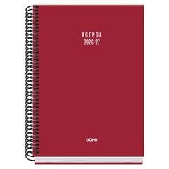 Agenda Escolar Dohe Espiral A5 sem/vista castellano 2026-2027 Vibes burdeos