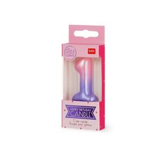 Espelma Legami rosa/lila núm.1