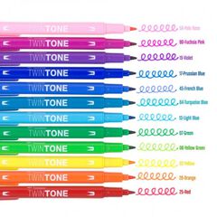 Retoladors Tombow TwinTone Dual arc Sant Martí 12 colors