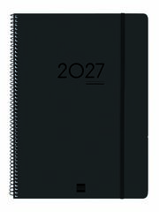 Agenda Finocam 16M Ikon E40 Sem/Vista Vertical Multiling&uuml;e 2026-27 Negro