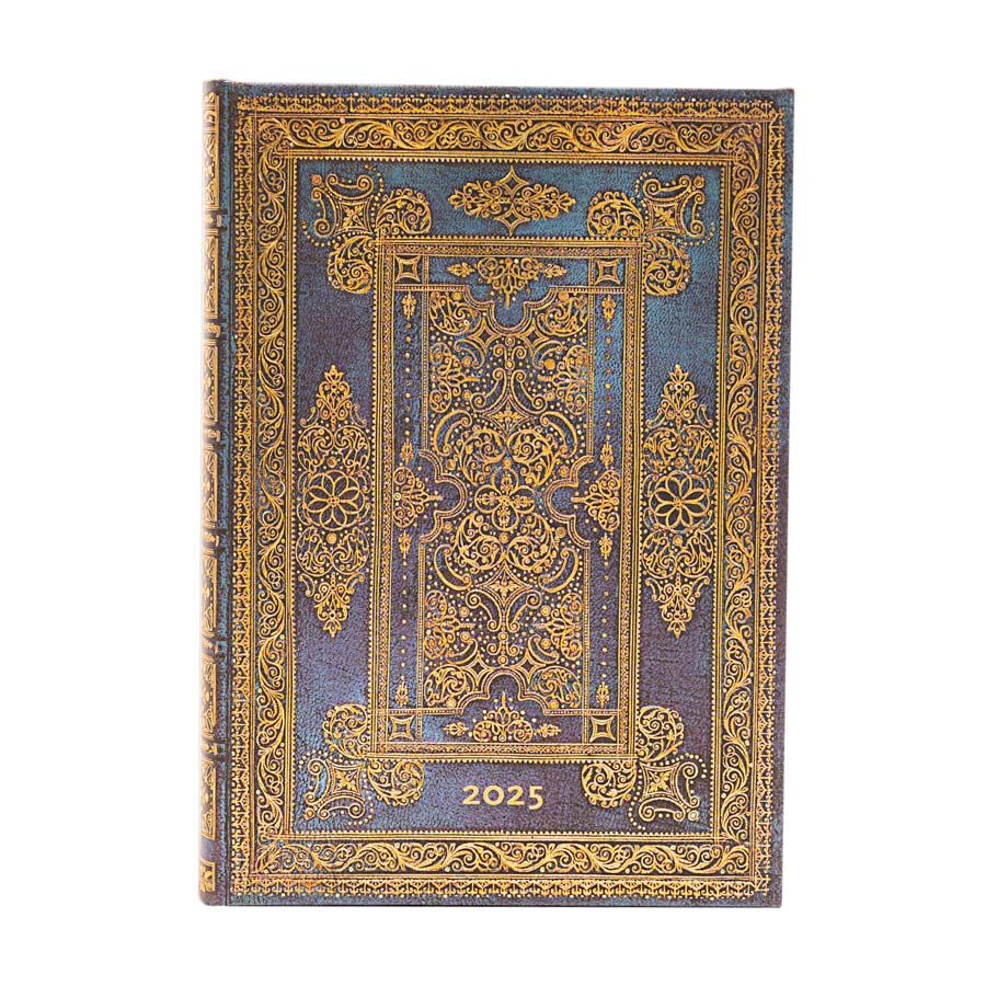Agenda Paperblanks Lujo Azul Midi d&iacute;a/p&aacute;g castellano 2025