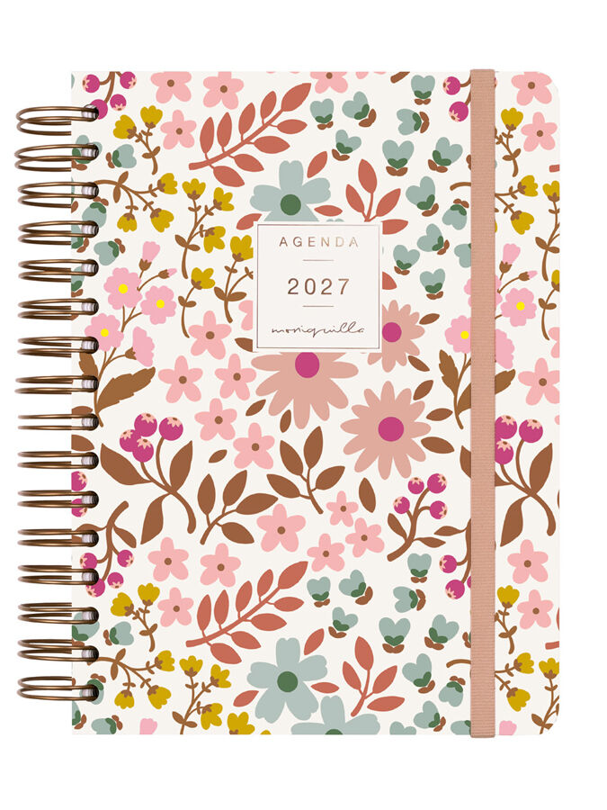 Agenda Finocam Moniquilla D&iacute;a P&aacute;gina 2027 Castellano Rosa