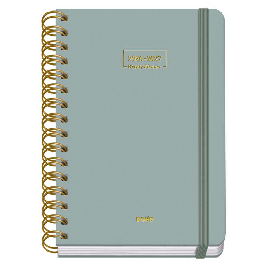 Agenda Escolar Dohe Espiral A5 sem/vista castellano 2026-2027 Verde Premium