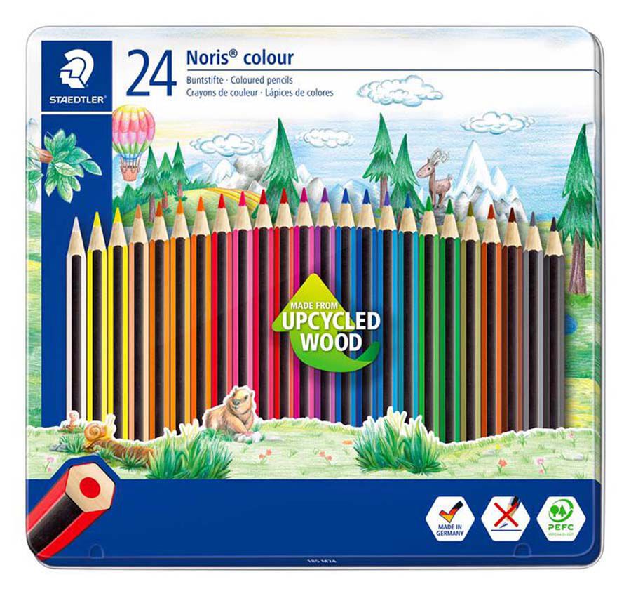 Llapis de colors Staedtler Noris Colour - Capsa metall 24 colors