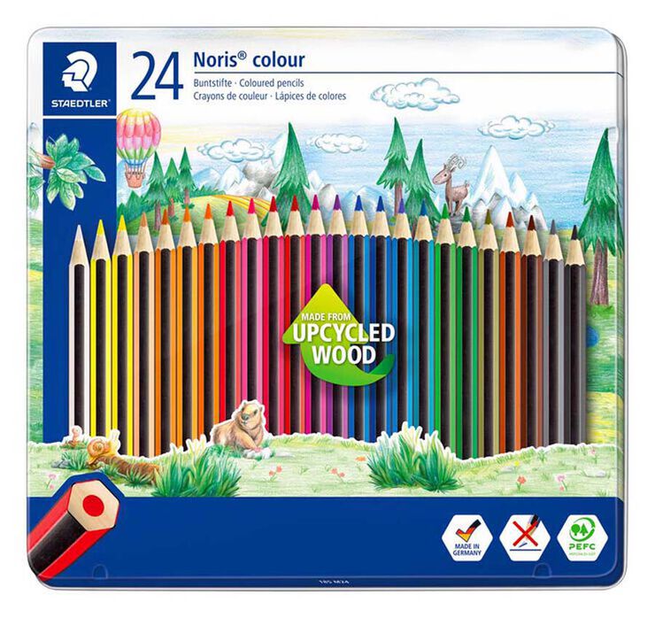 Lápices de colores Staedtler Noris Colour caja metal 24 colores
