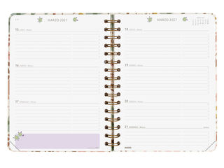 Agenda Finocam Moniquilla Semana Vista Horizontal 2027 Castellano Rosa