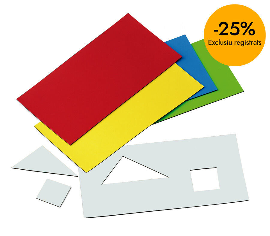 L&agrave;mines imantades Faibo 10x20cm 5 colors