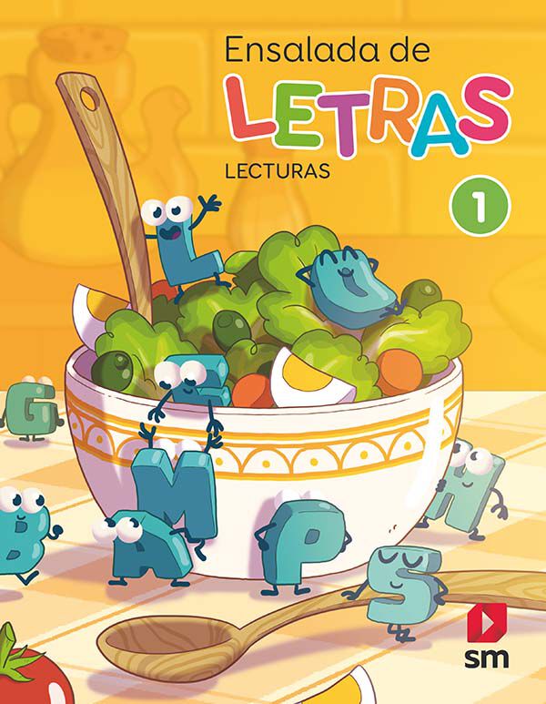 Lecturas: Ensalada de letras. 1 Primaria. M&aacute;s Savia