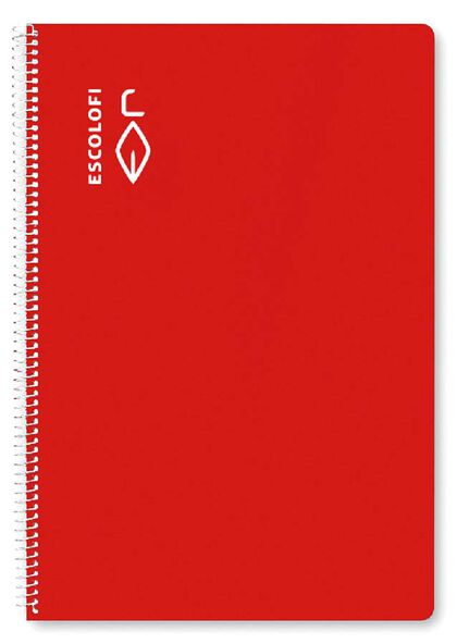 Espiral Folio Escolofi 50 hojas 70 gr liso Rojo Espiral Folio Escolofi 50 hojas 70 gr liso Rojo