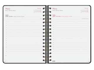 Agenda Finocam Alma E10 dia/pàg cat 2025 negre