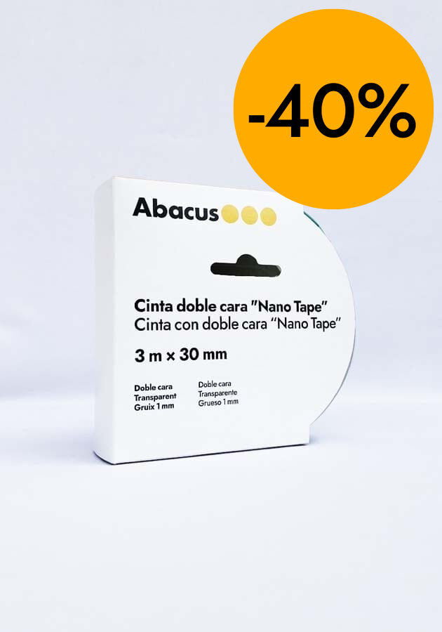 Cinta adhesiva doble cara Nano Tape Abacus 30mmx3m