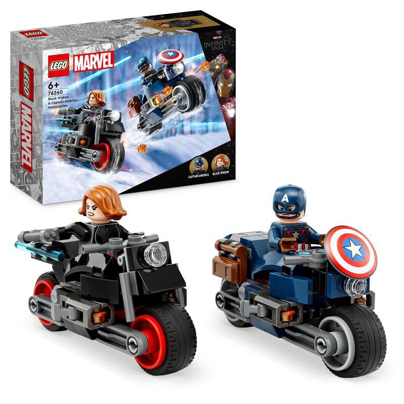 LEGO&reg; Marvel Motos de la Viuda Negra y el Capit&aacute;n Am&eacute;rica 76260