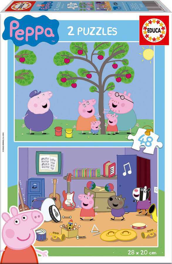 Puzle 2x48 peces Peppa Pig