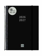 Agenda Finocam Esp.18M E10 Sem/Vista Multiling&uuml;e 2026-27 Negro