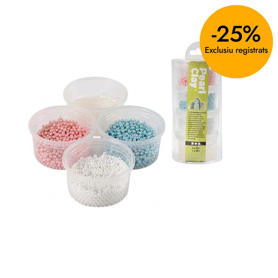 Pearl Clay Creative azul claro, rojo claro, blanco