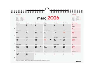 Calendario pared Finocam Escribir S 2026 catalán
