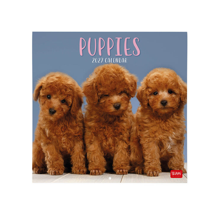 Calendario Legami 30x29 Pared Puppies Multiling&uuml;e 2027
