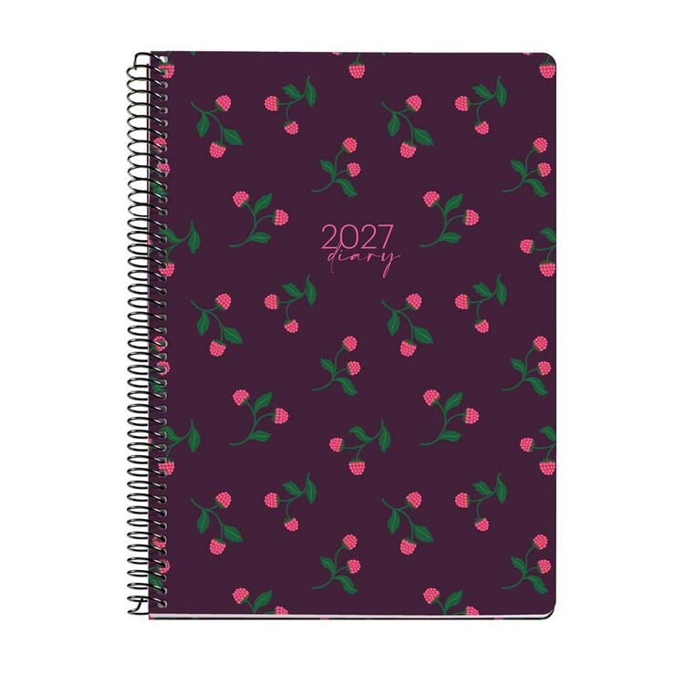 Agenda Miquel Rius 18 Meses Espiral Plus sem/vista multiling&uuml;e 2026-2027 Berries
