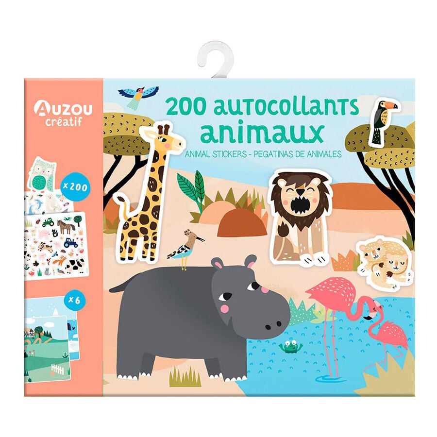 200 pegatinas de animales