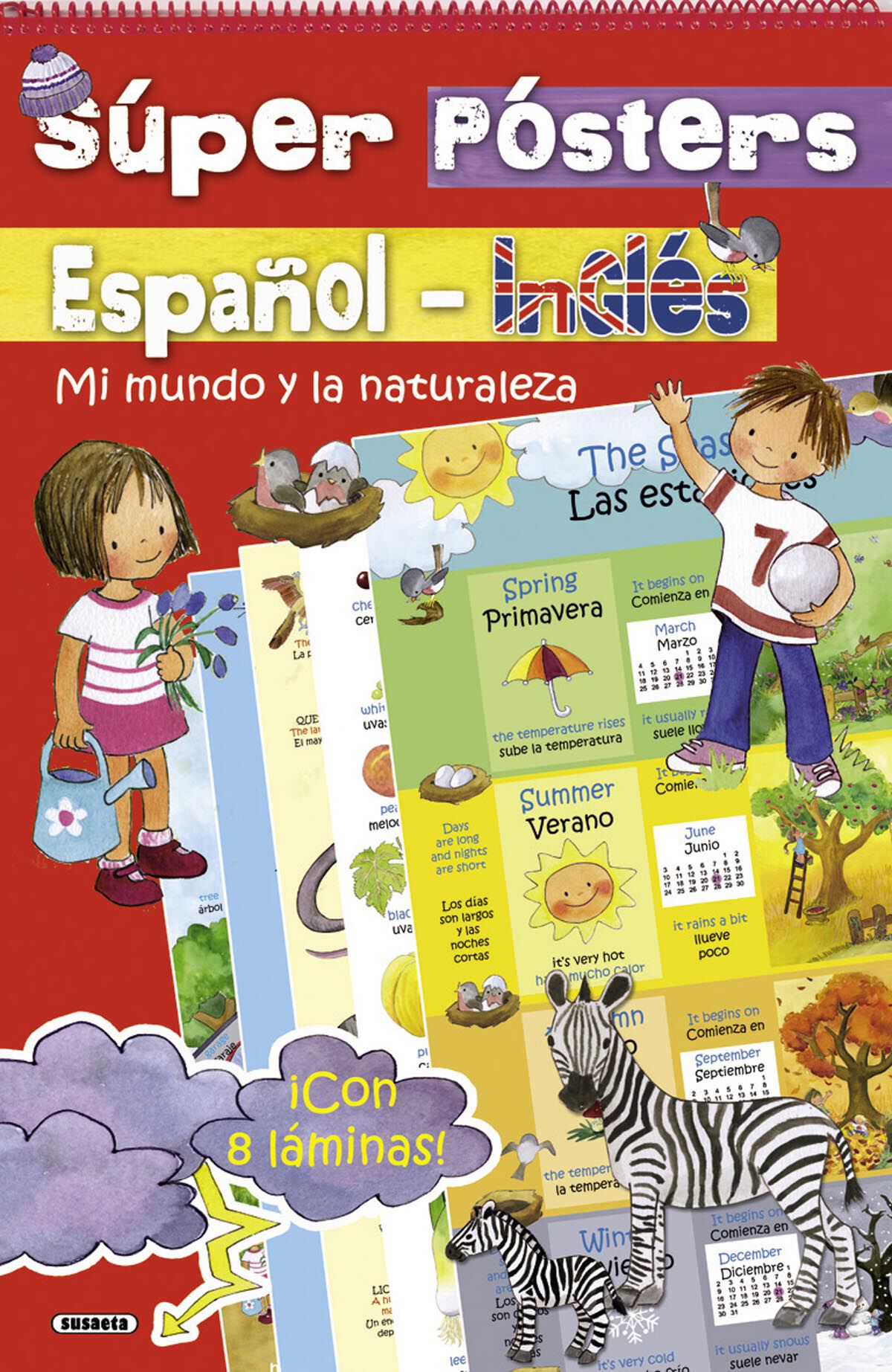 Super P&oacute;sters Espa&ntilde;ol-Ingl&eacute;s. Mi mundo y la naturaleza