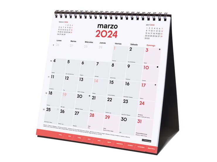 Calendari Taula Finocam Escriure Pestanyes S 2024 cas