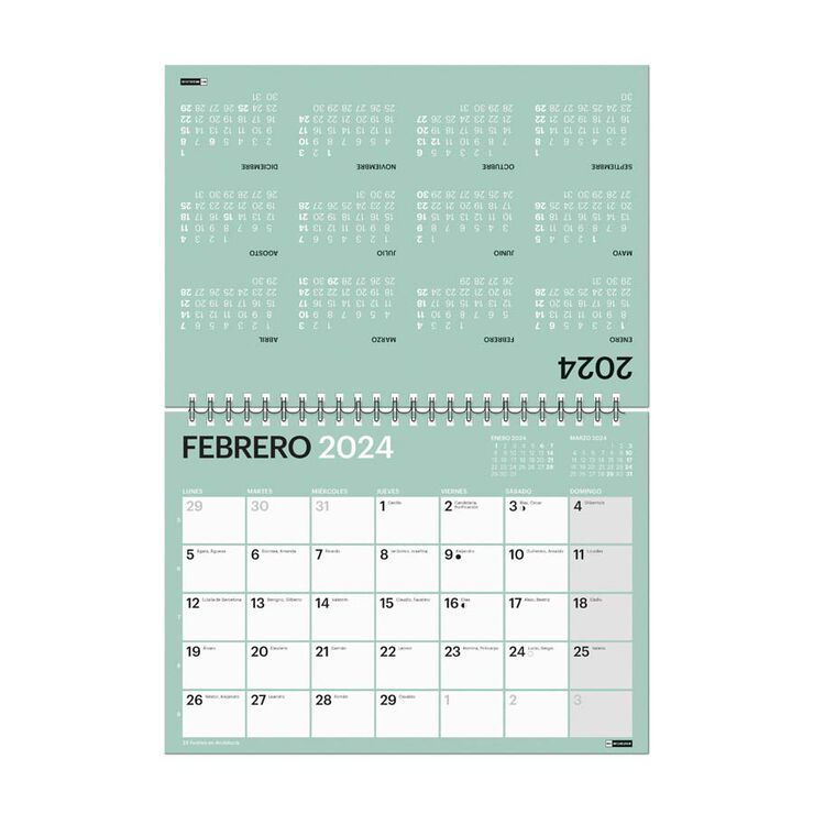 Calendari taula MiquelRius A5 2024 cast Chromat