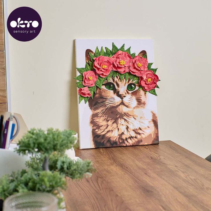 Okto Pintura sensorial 3D + Números Gato