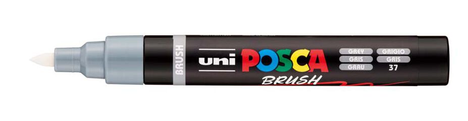 Marcador Posca PC-5BR pincel 1-4mm gris