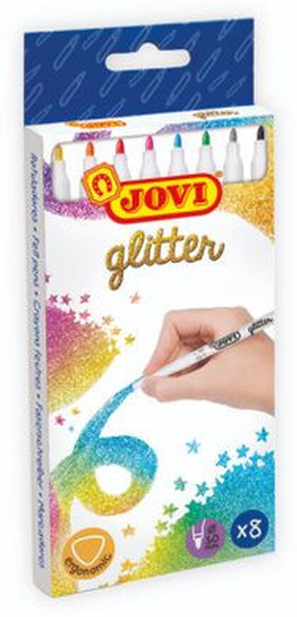 Retoladors Jovi Glitter - 8 unitats