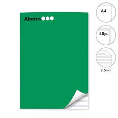 Libreta grapada Abacus A4 48 hojas pauta 2,5mm verde