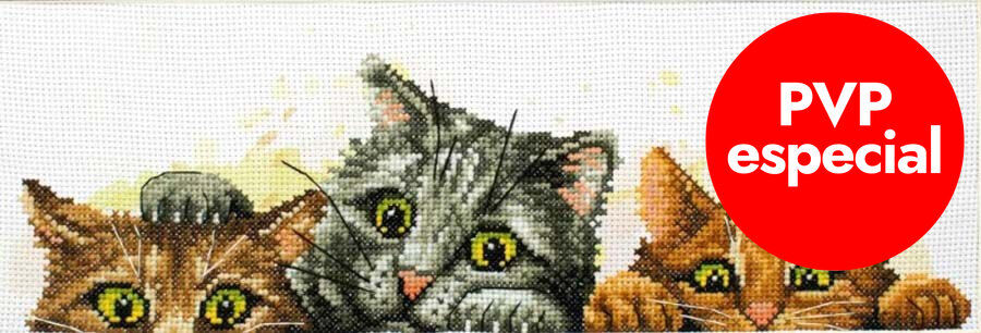Kit Punt de creu Ladybird Gatets