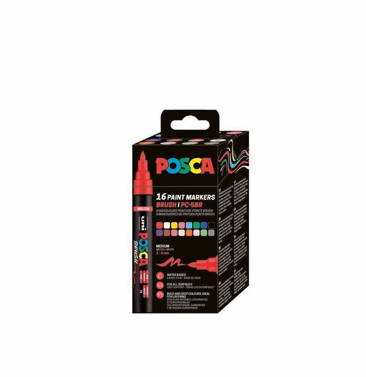 Retoladors Posca PC-5BR 16 colors