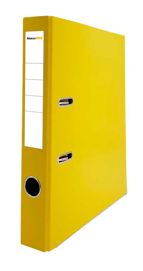 Arxivador palanca Abacus A4 llom estret groc