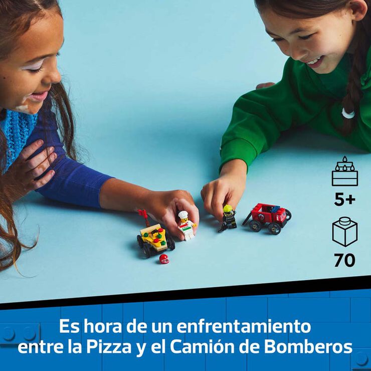 LEGO® LEGO City Pack de Coches de Carreras: Pizza vs. Camión de Bomberos 60458
