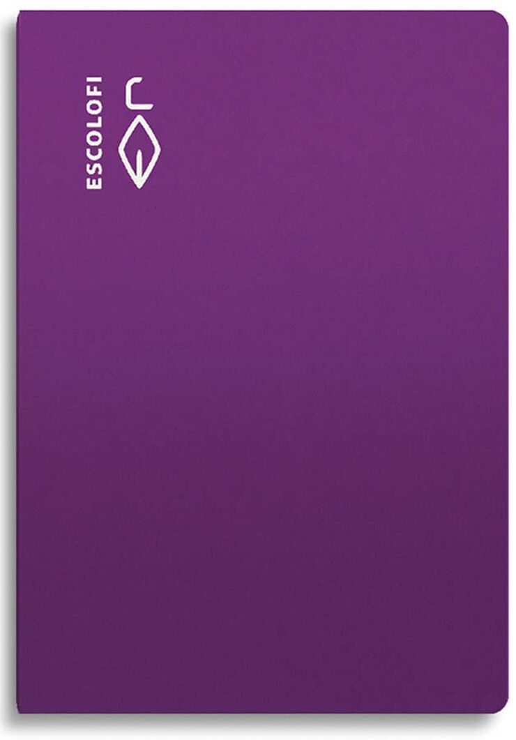 Libreta grapada Escolofi A4 50 hojas montessori pauta 3,5mm margen lila