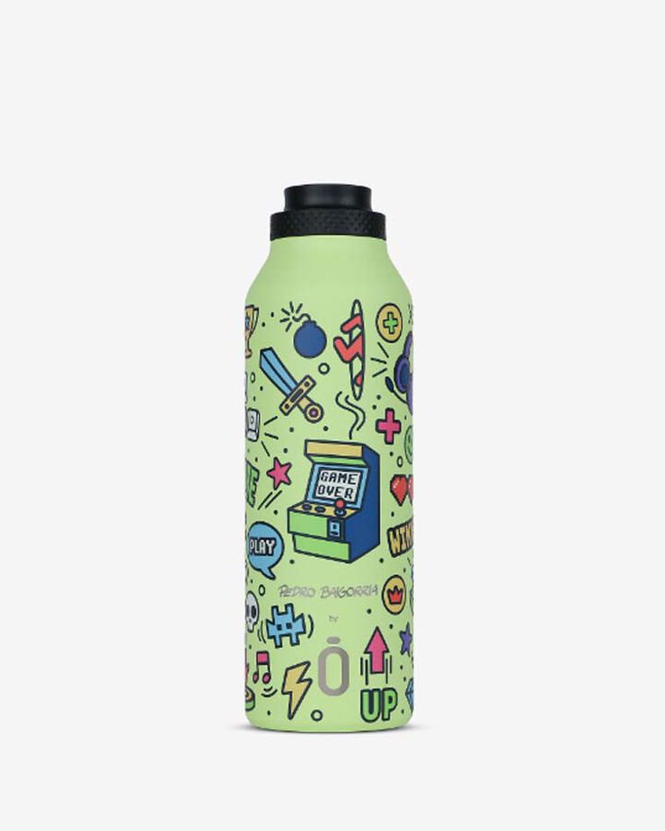 Botella Termo Runbott 600 ml Retro Gamer Green