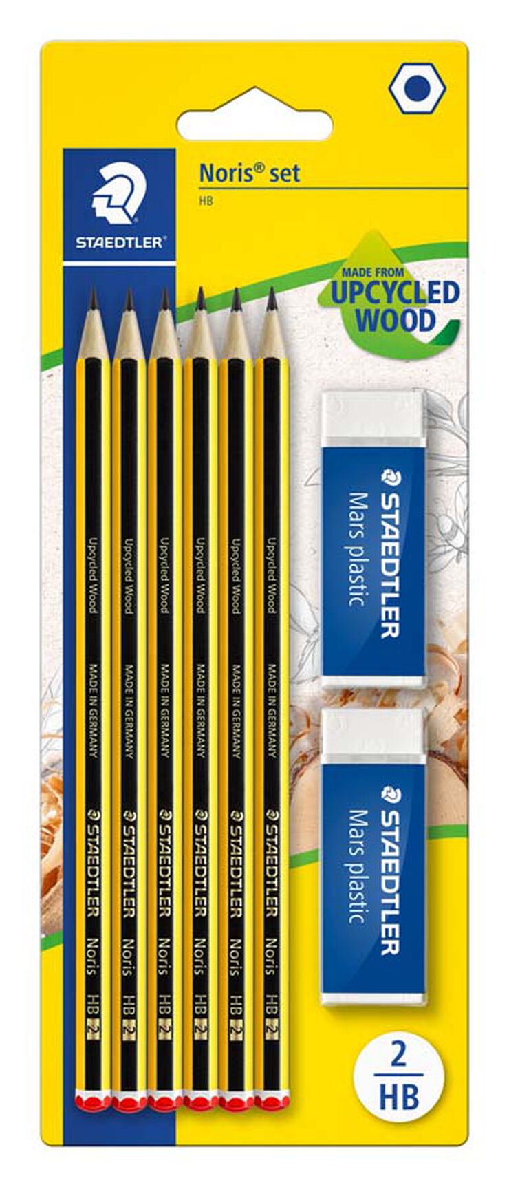 Llapis Staedtler 2HB 6 u + goma 2 u