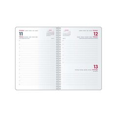 Agenda Gloss 12,5x18 dia/pàg castellà 2025 blau
