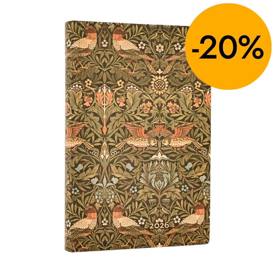 Agenda Paperblanks Flexi Aus W.Morris Mini apa&iuml;sada setm/vista cas 2026