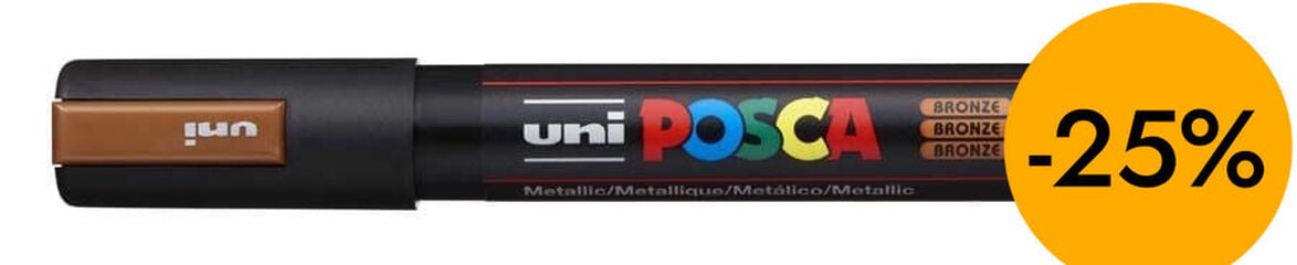 Rotulador Posca PC-5M 1,8-2,5mm bronce metal