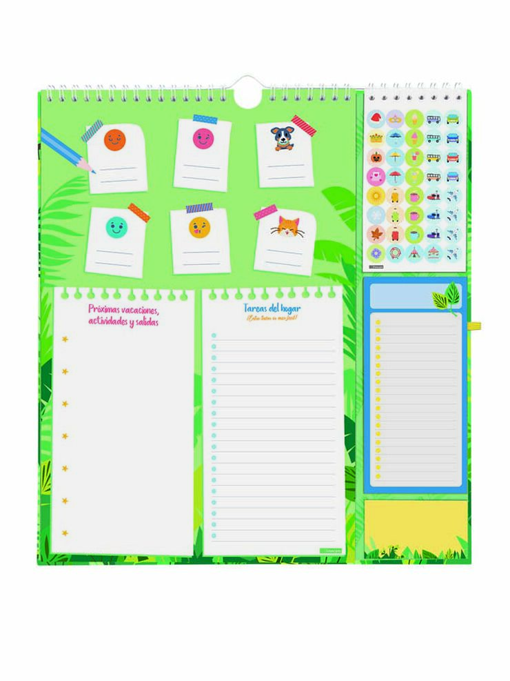 Calendario Pared Finocam 16M Plus Castellano 2026-27 Familiar