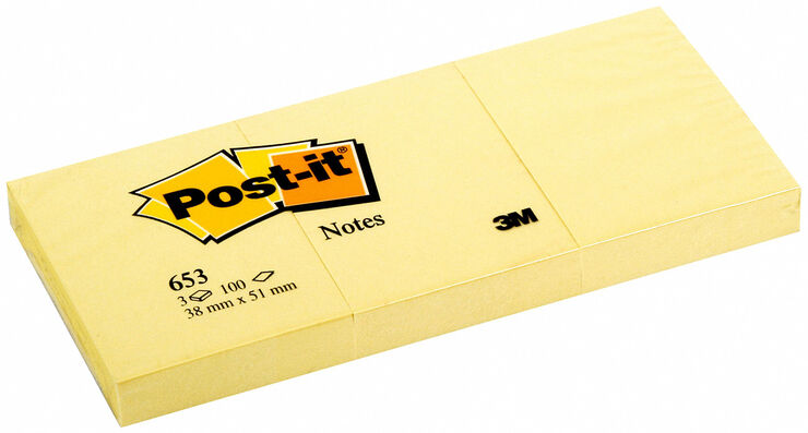 Notes Adhesives Post-It 38x51 mm 3 unitats