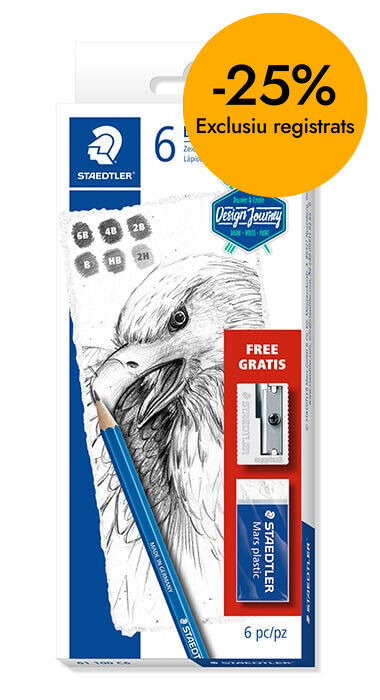 Set Staedtler L&aacute;pices Mars Lumograph 6 piezas