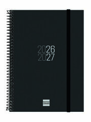 Agenda Escolar Finocam Esp.E10 Sem/Vista Catal&aacute;n 2026-27 Negro